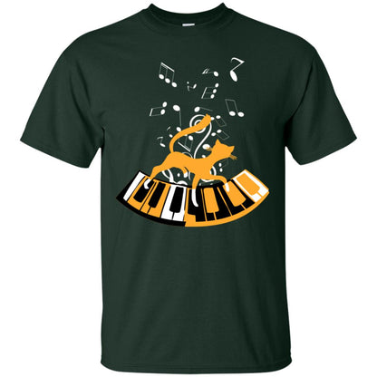Cat Plays Piano Shirt For Mens Womens Forest