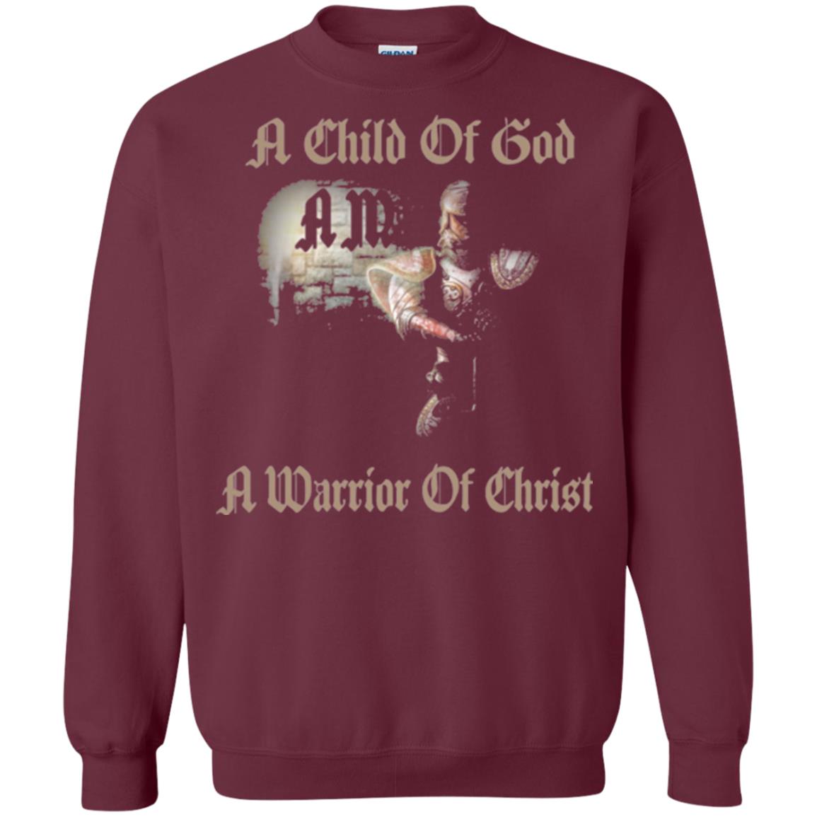 Crusader Knights Templar T-shirt A Child Of God Maroon