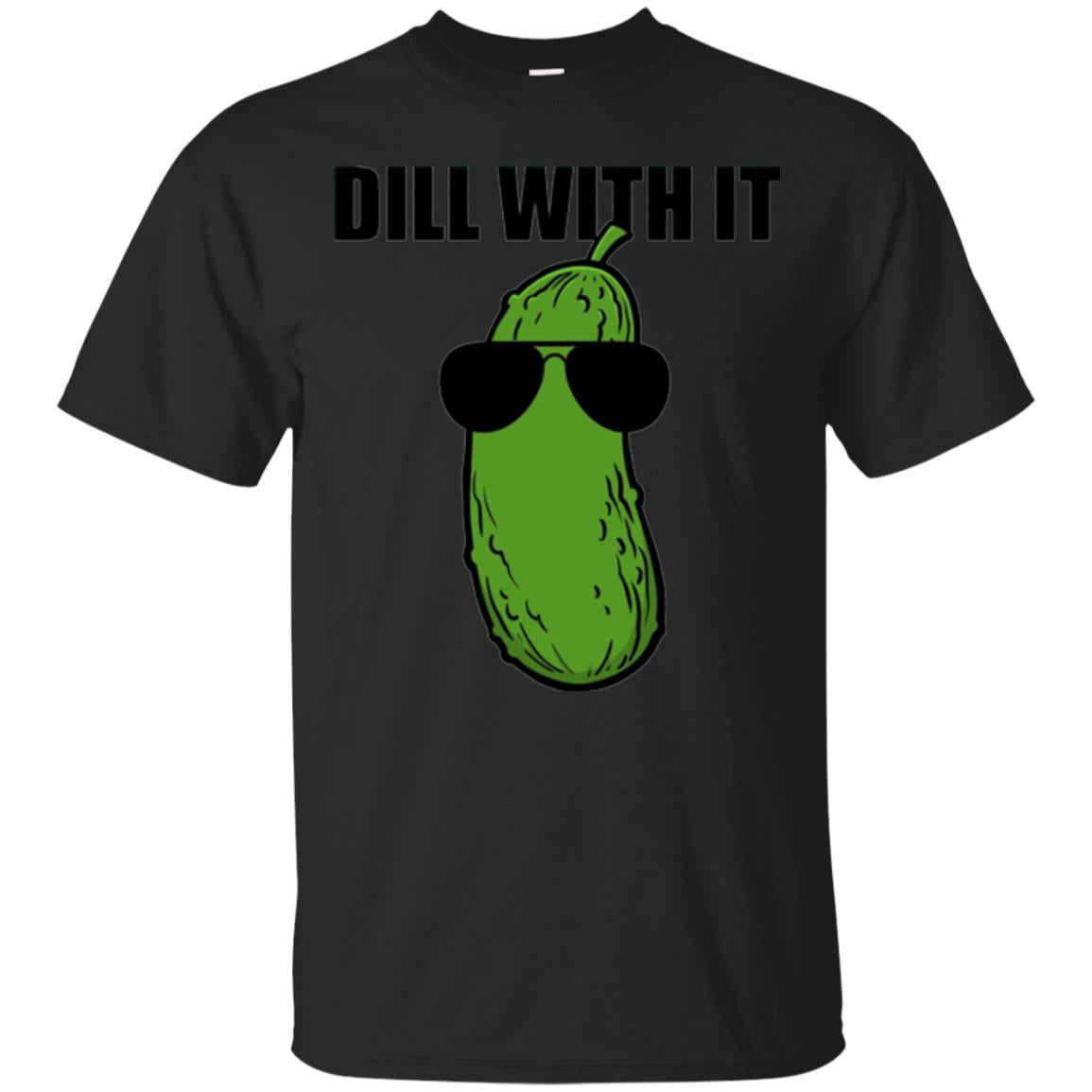 Funny Pickle T-shirt Dill With It Black