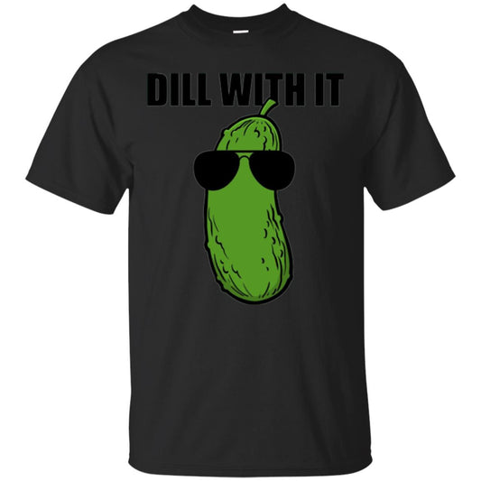 Funny Pickle T-shirt Dill With It Black
