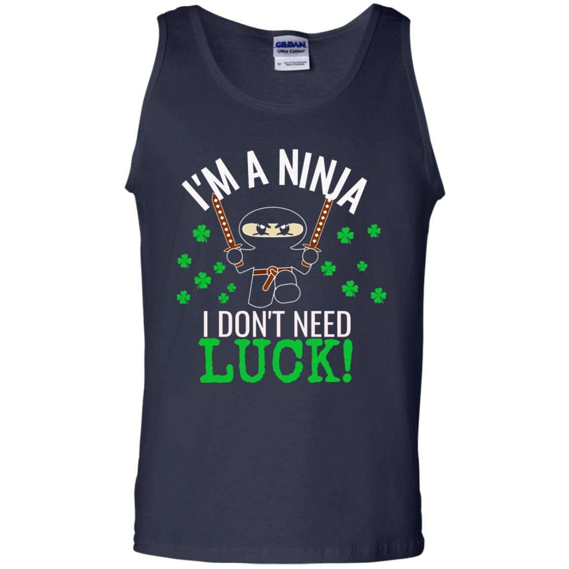 Ninja Luck Green St. Patrick_s Day T-shirt Navy