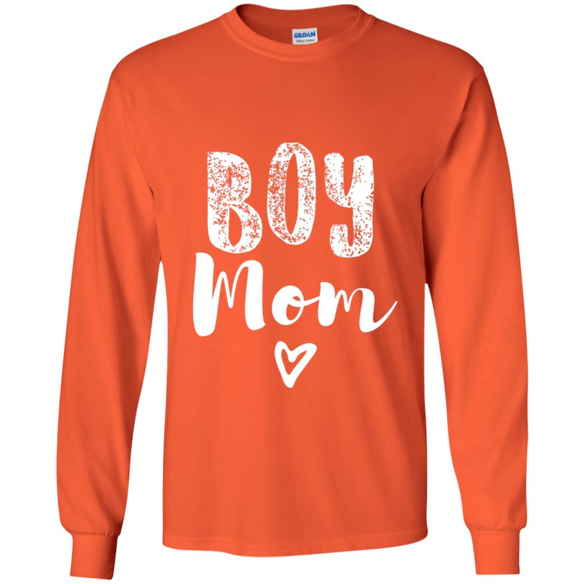 Cute Boy Mom T-shirt Orange