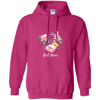 Best Mom Hummingbird Flower Heart Mommy Shirt Heliconia