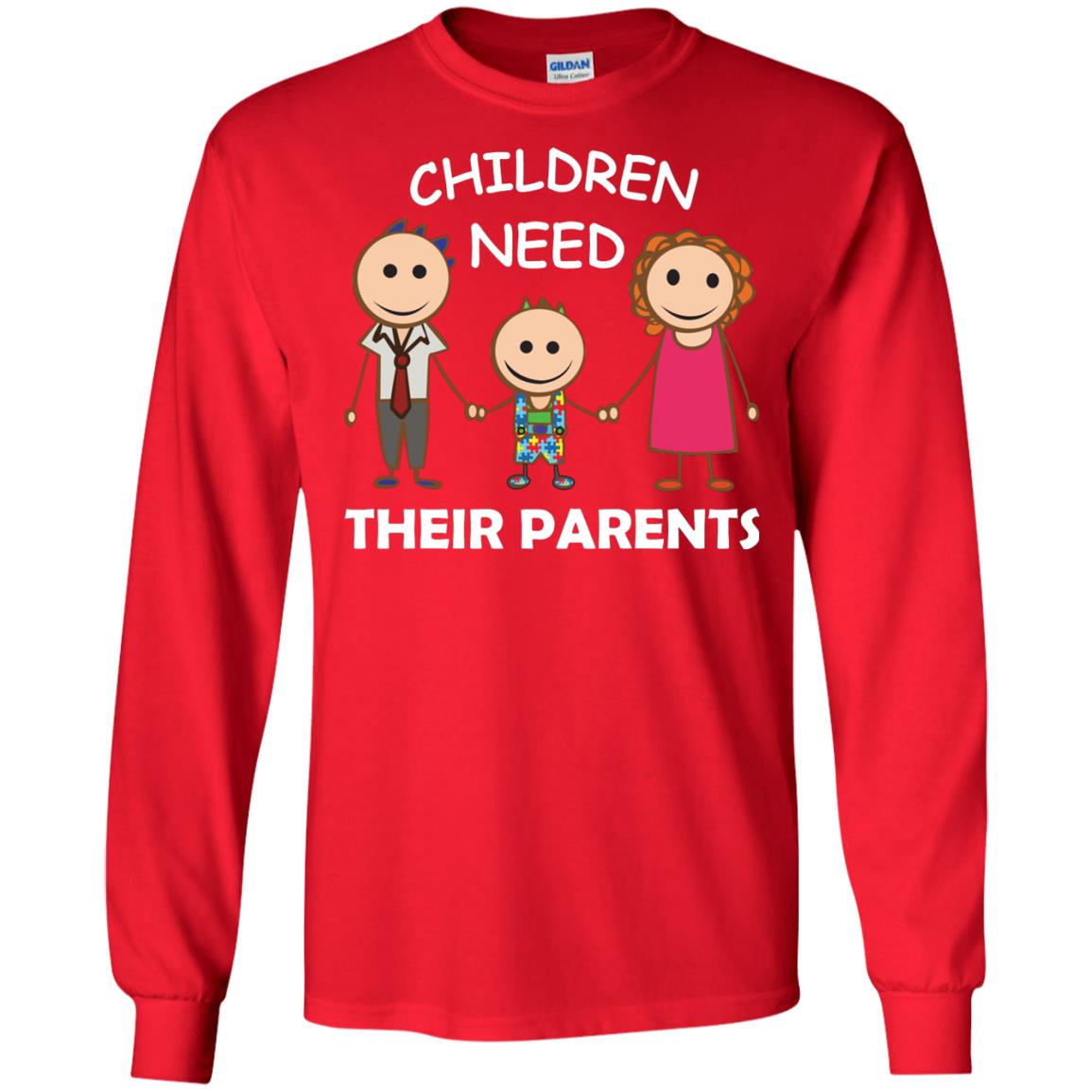 Children Need Their Parents End Separation Family Shirt Red
