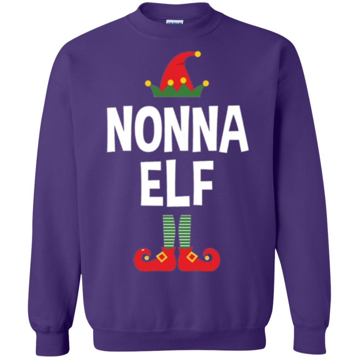 Christmas T-shirt Nonna Elf Christmas Pajamas Purple
