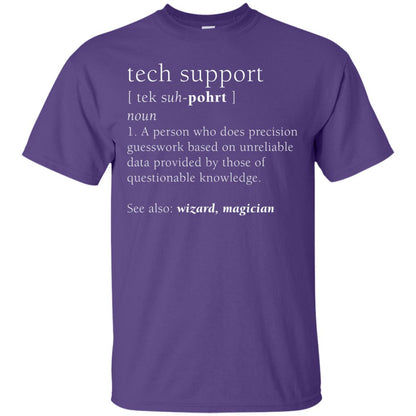 Tech Support Definition Funny Cute Computer Nerd Shirt Purple