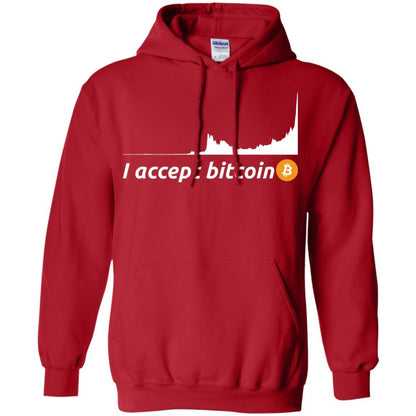 Cryptocurrency T-shirt I Accept Bitcoin Red