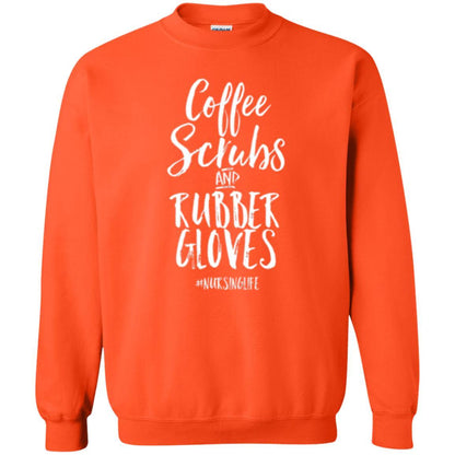 Nurse T-shirt Coffee Scrubs And Rubber Gloves Orange