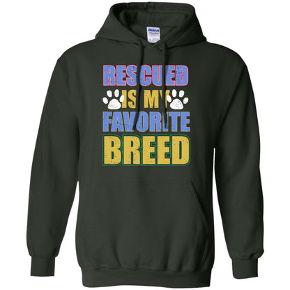 Rescued Is My Favorite Breed Shirt Forest Green