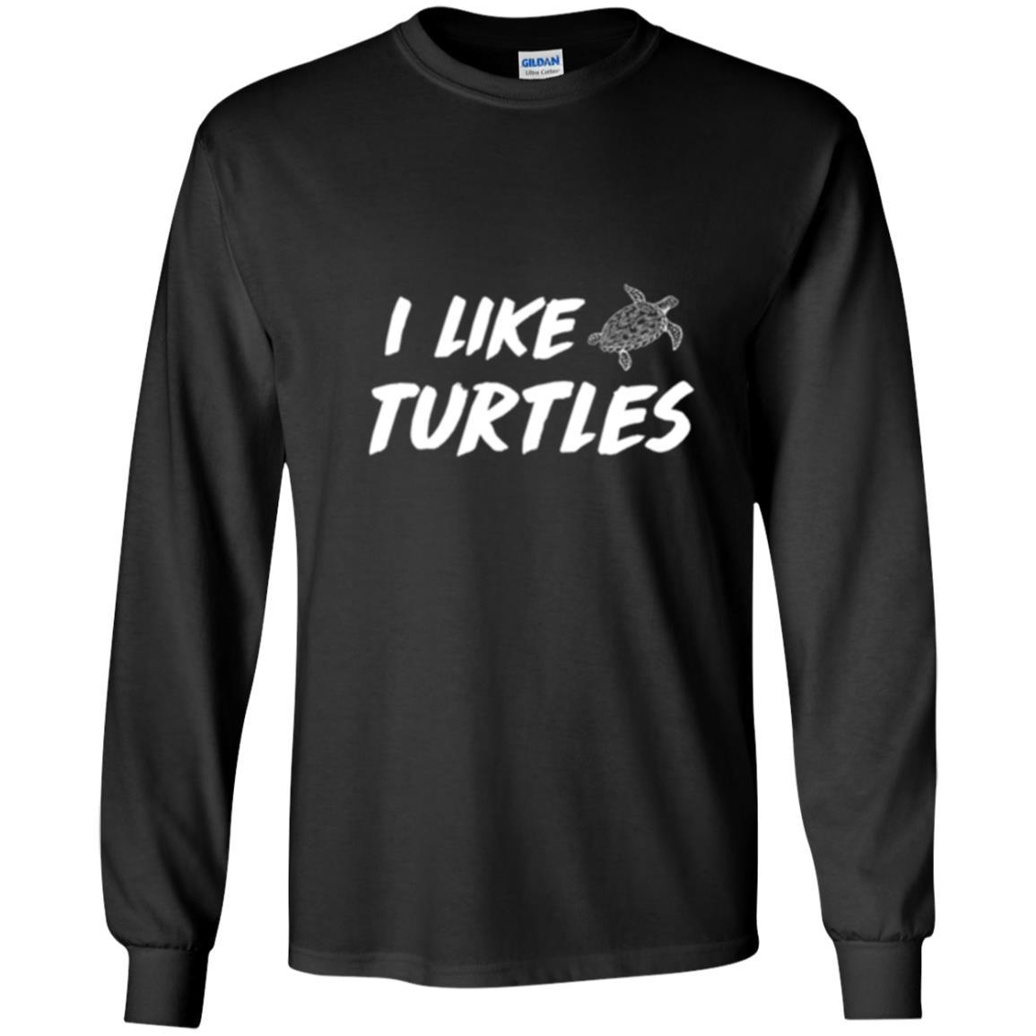 Turtle Lover T-shirt I Like Turtles Black