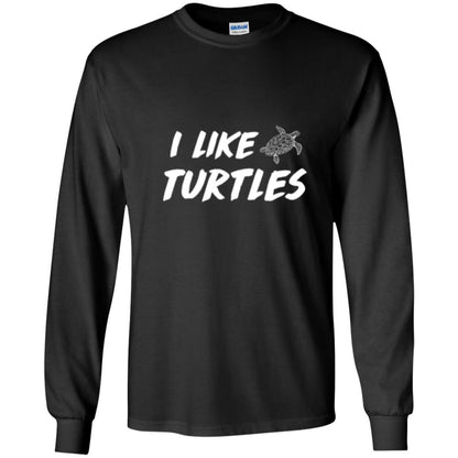 Turtle Lover T-shirt I Like Turtles Black