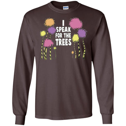 I Speak For The Trees Environmental Awareness T-shirt Dark Chocolate