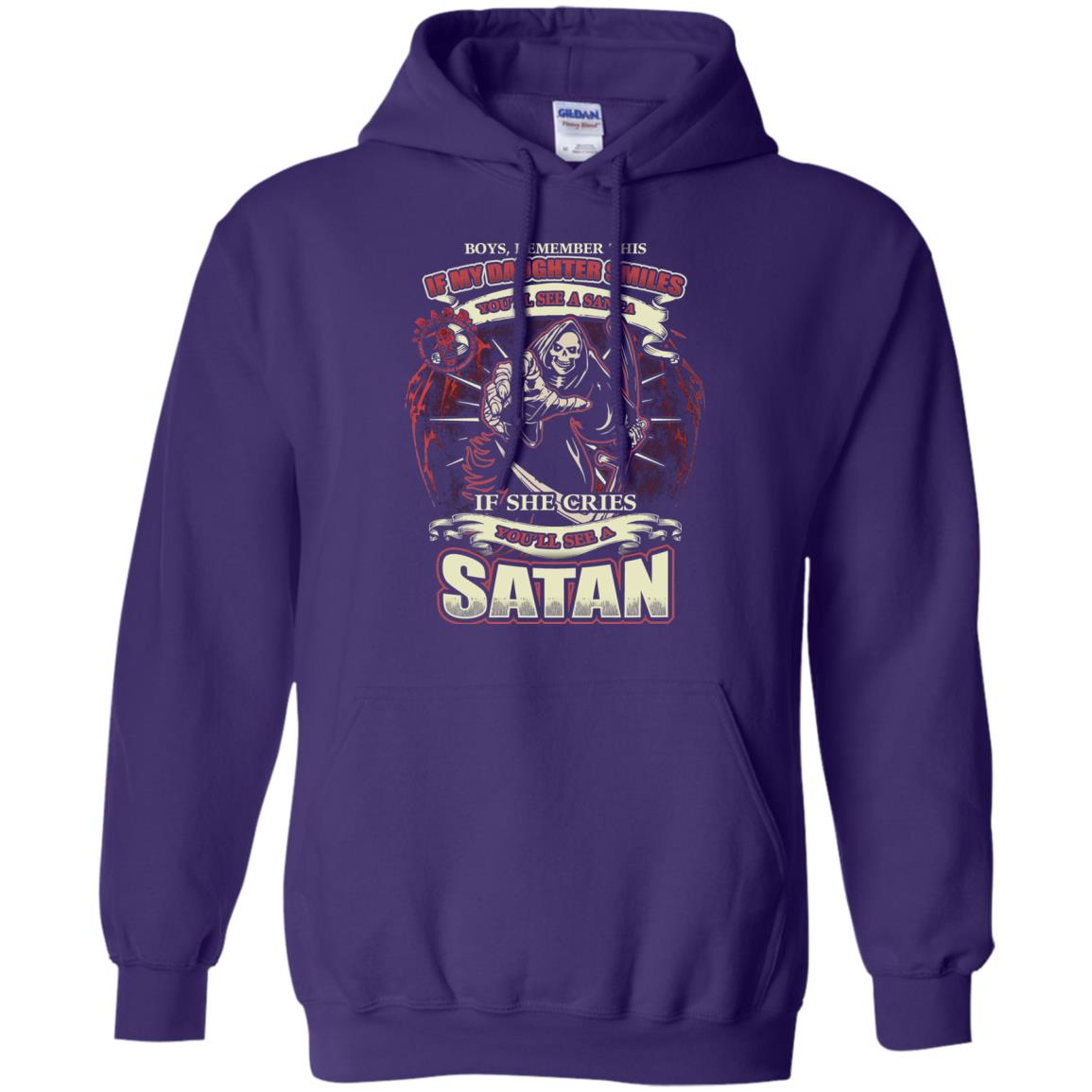 Boys Remember This If My Daughter Smiles You Will See A Santa If She Cries You Will See A Satan Purple