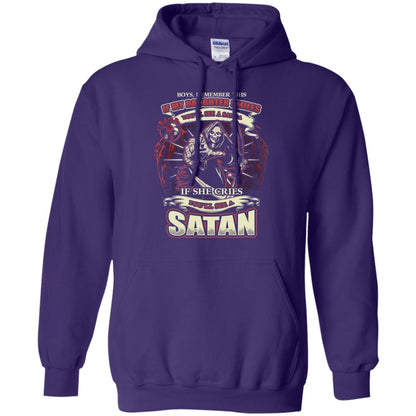 Boys Remember This If My Daughter Smiles You Will See A Santa If She Cries You Will See A Satan Purple