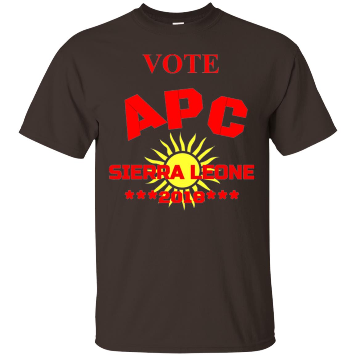 Political Sierra Leone T-shirt Vote Apc Sierra Leone 2018 Dark Chocolate