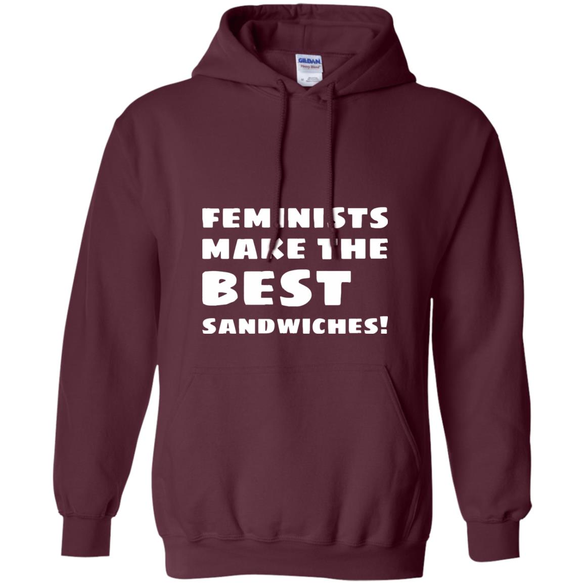 Feminists Make The Best Sandwiches Conversation T-shirt Maroon