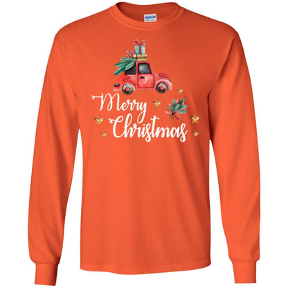 Car Lover T-shirt Merry Christmas T-shirt Orange