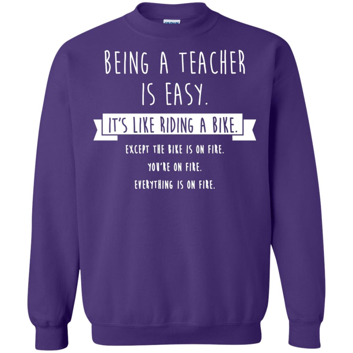Being A Teacher Is Easy Funny Sarcastic T-shirt Purple
