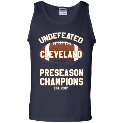 Football T-shirt Cleveland Football Undefeated Preseason Champion Navy