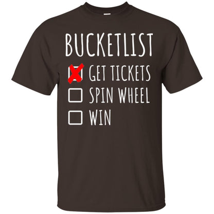 Game Show T-shirt Bucket List Spin Wheel Win Dark Chocolate