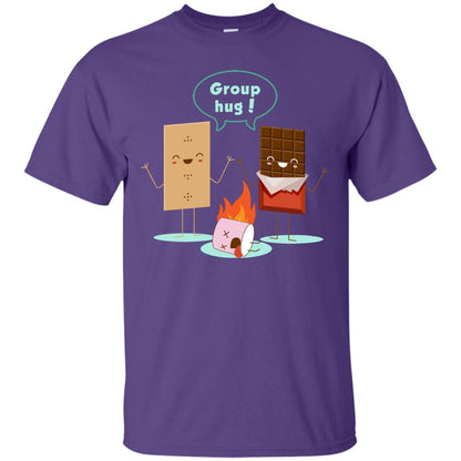 Funny Smores Chocolate Marshmallow Hiking Camping T-shirt Purple