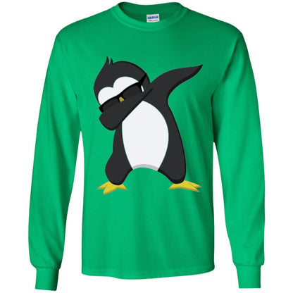 Chirstmas T-shirt Dabbing Penguin Irish Green