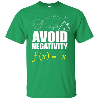 Avoid Negativity Math Teacher T-shirt Irish Green