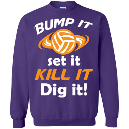 Bump It Set It Kill It Dig It Volleyball Lover T-shirt Purple