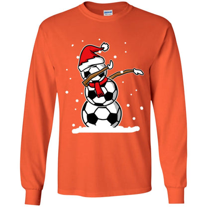 Christmas T-shirt Dabbing Snowman Ball Orange