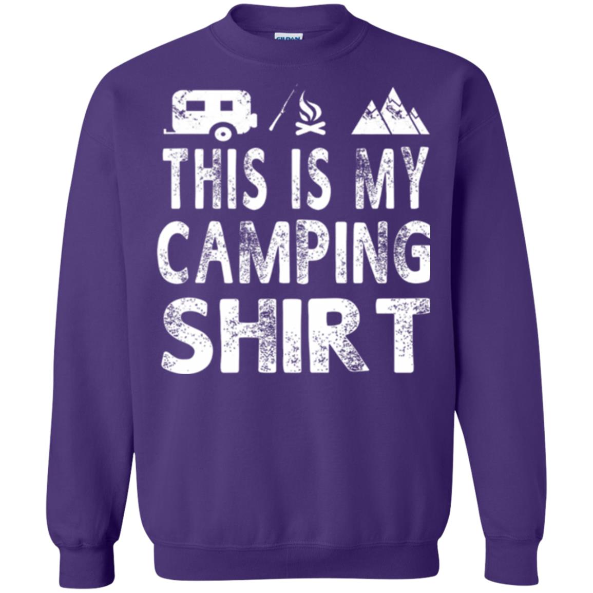 Funny Camper Gift T-shirt This Is My Camping Shirt Purple