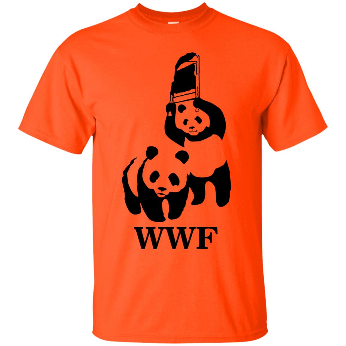 World Wildlife Fund Funny Panda Shirt Orange