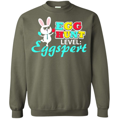 Egg Hunt Level Eggspert Easter Holiday T-shirt Military Green