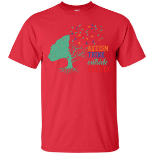 Autism Think Outside The Box Autism Awearness T-shirt
