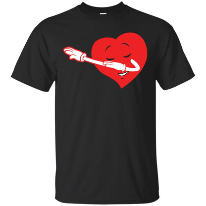 Valentine_s Day T-shirt Dabbing Heart Black