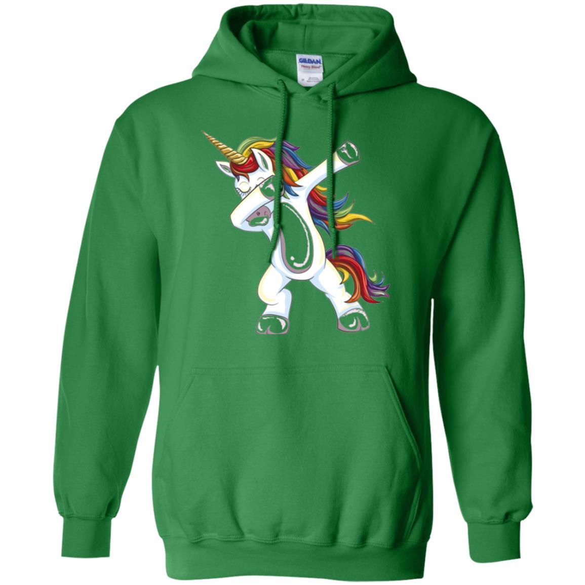 Funny Unicorn T-shirt Dabbing Unicorn T-shirt Irish Green