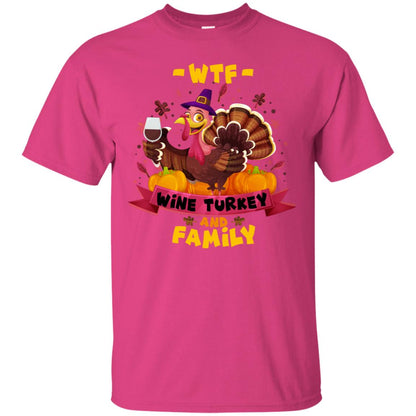 Turkey Wine Family Thanksgiving Drinking Gift Shirt For Family Heliconia