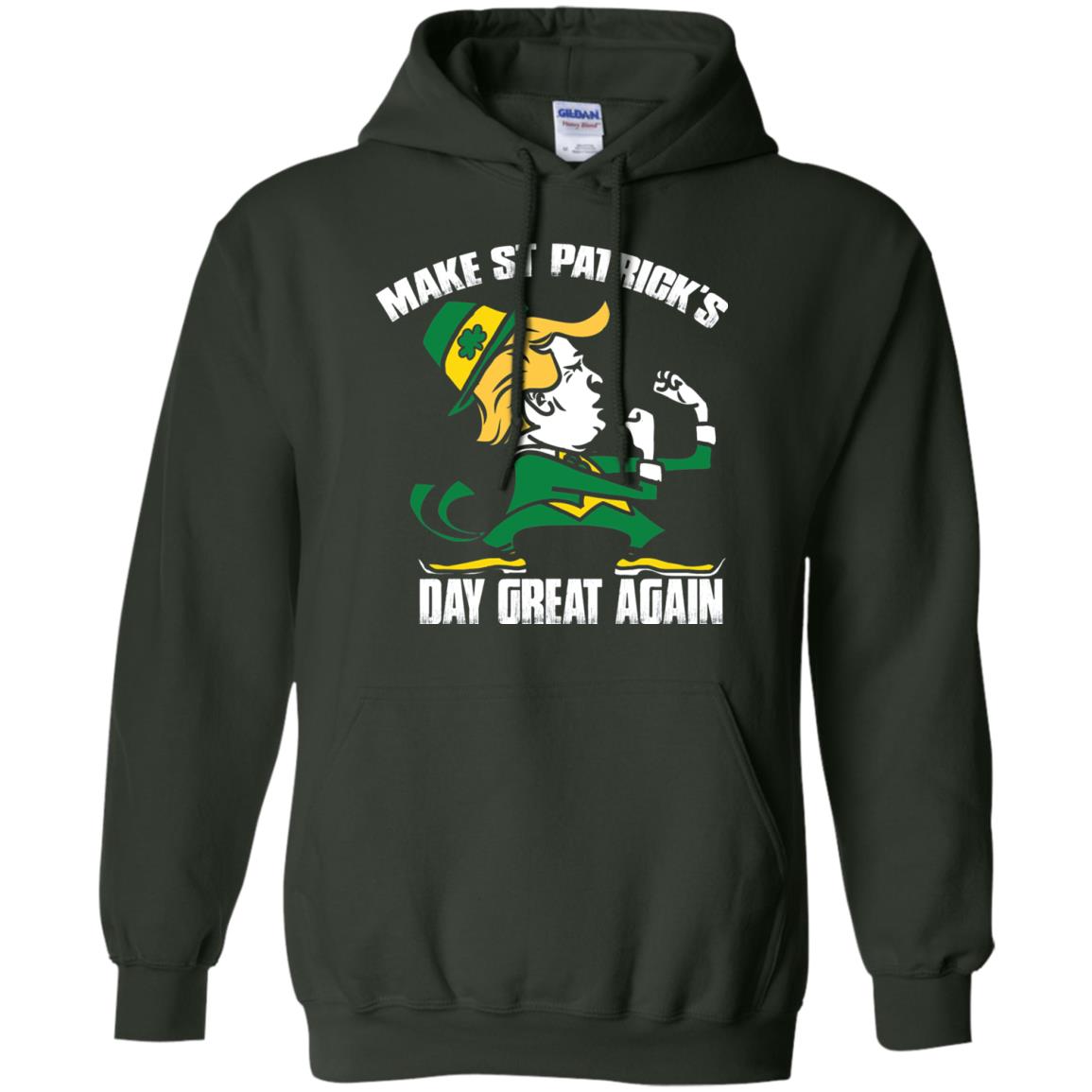 Trump Make St Patricks Day Great Again Funny Trump T-shirt Forest Green