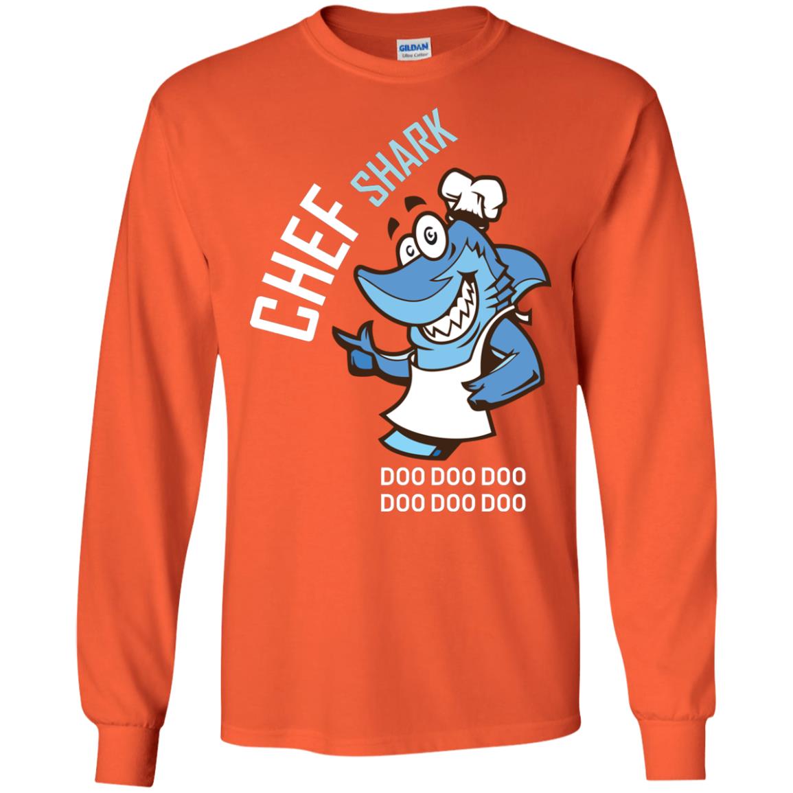 Chef Shark Doo Doo Doo Shirt For Cooker Orange
