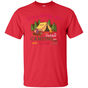 I’m A Simple Girl I Love Dachshund Camping And Wine ShirtG200 Gildan Ultra Cotton T-Shirt