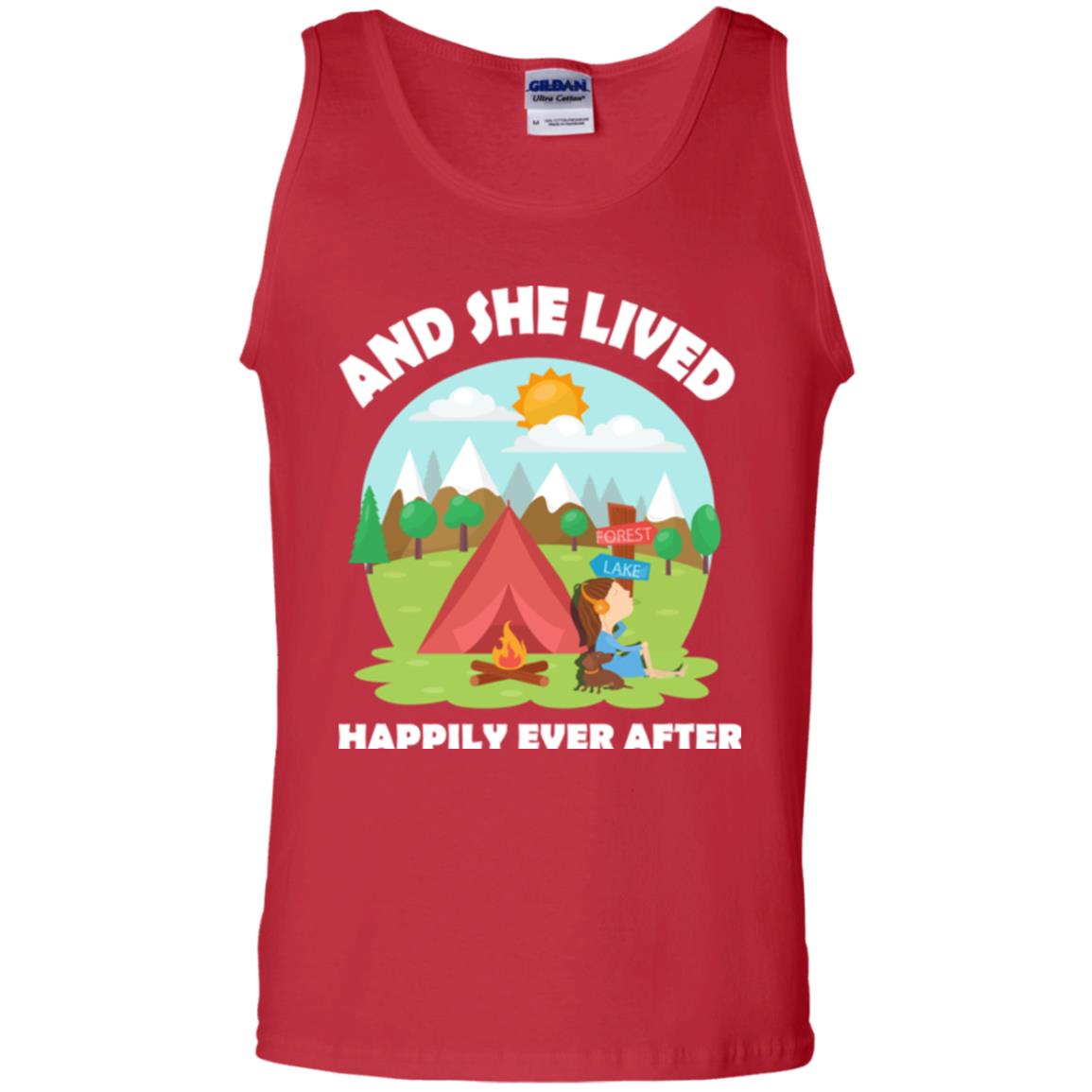 And She Lived Happily Ever After T-shirt Red