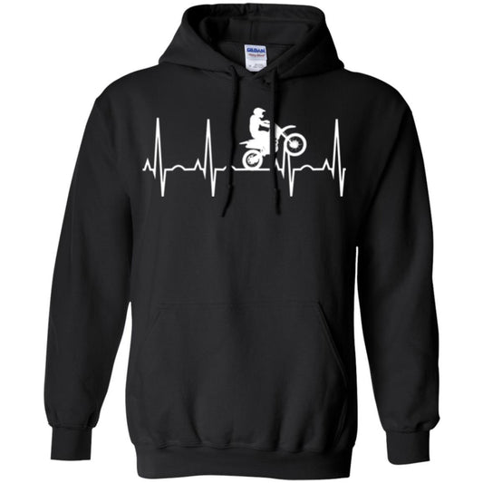 Dirt Bike Rider T-shirt Dirt Bike Heartbeat T-shirt Black