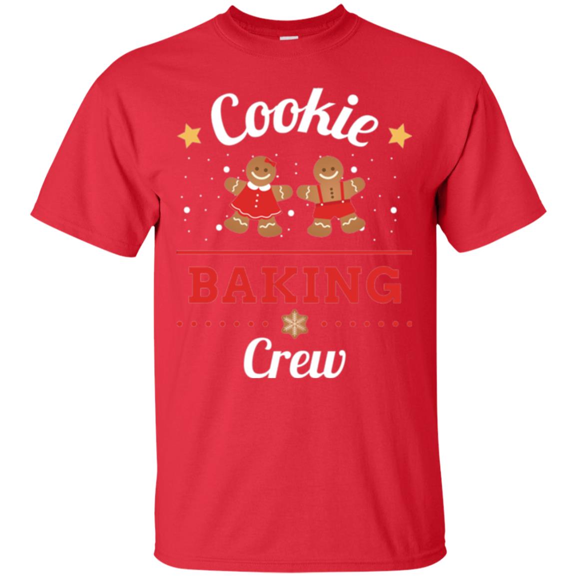 Christmas T-shirt Gingerbread Cookie Baking Crew Red