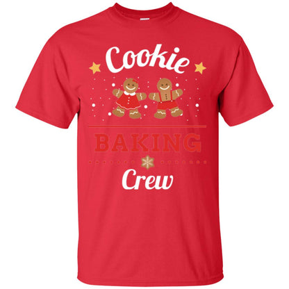 Christmas T-shirt Gingerbread Cookie Baking Crew Red