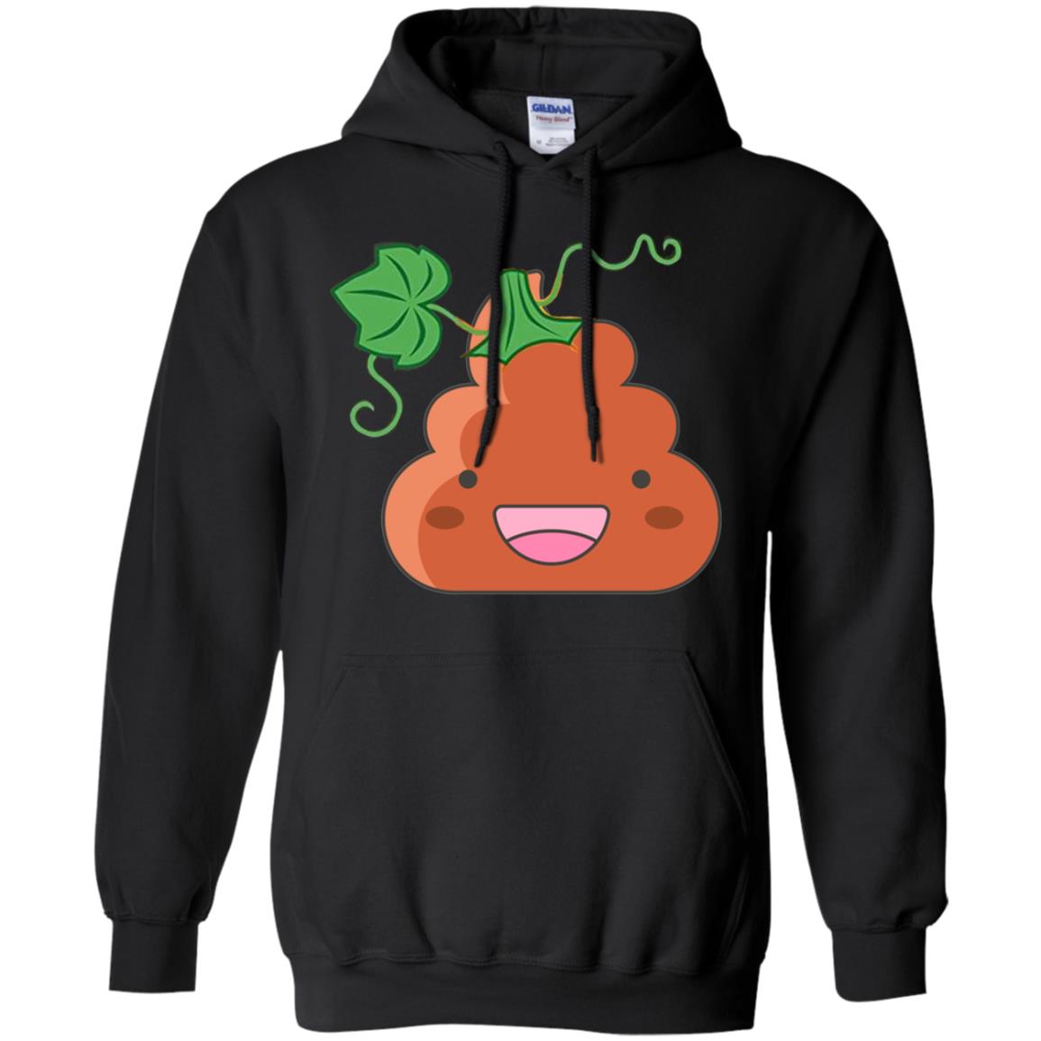 Poop Emoji Pumpkin Funny Halloween T-shirtG185 Gildan Pullover Hoodie 8 oz.
