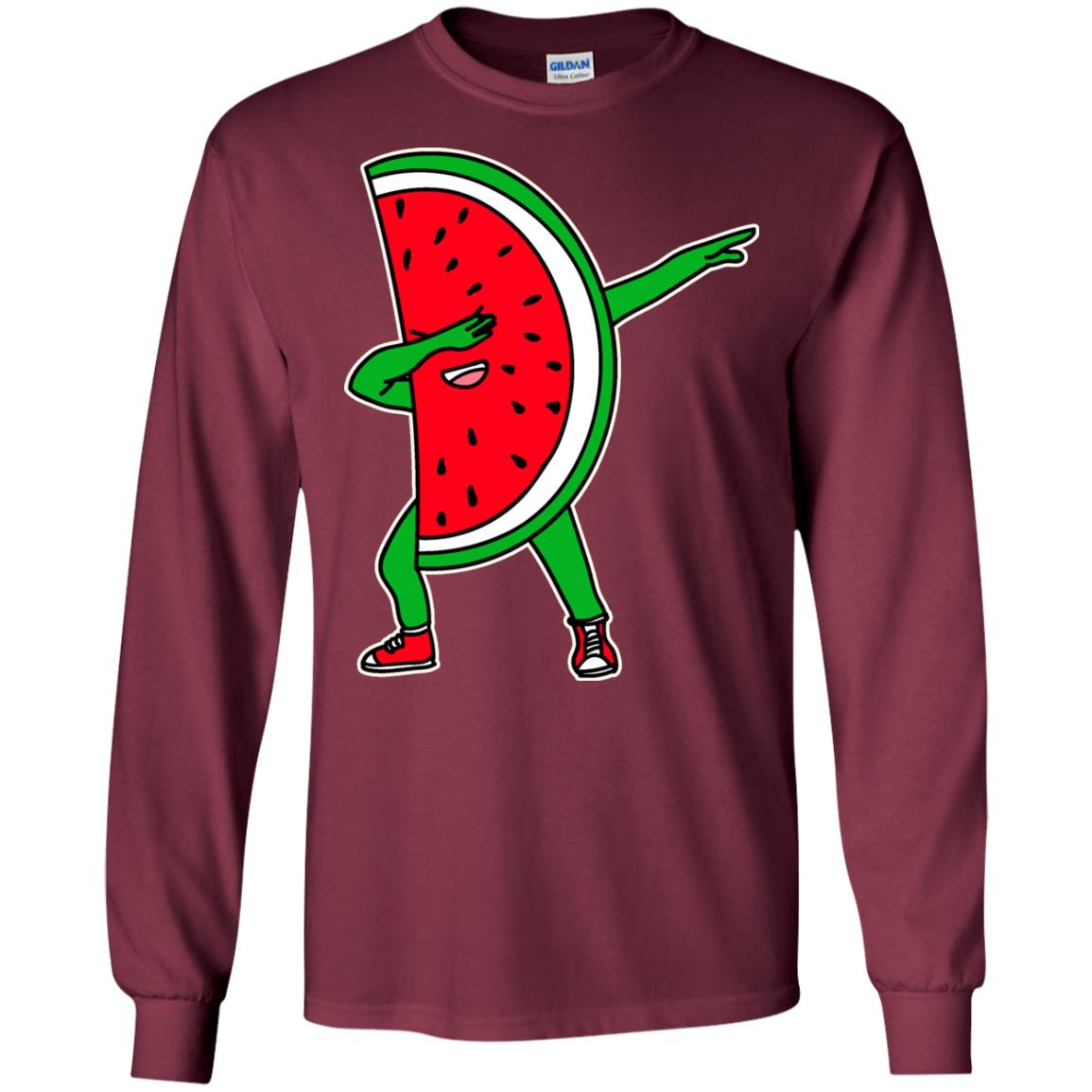 Dabbing Watermelon Shirt Maroon