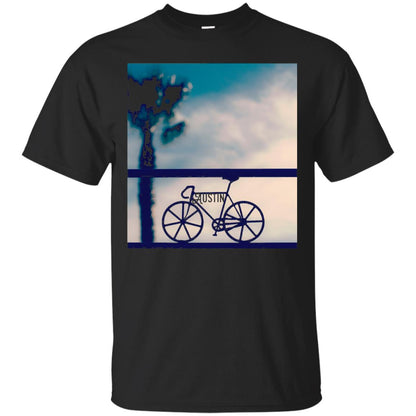 Biking In Austin T-shirt Black