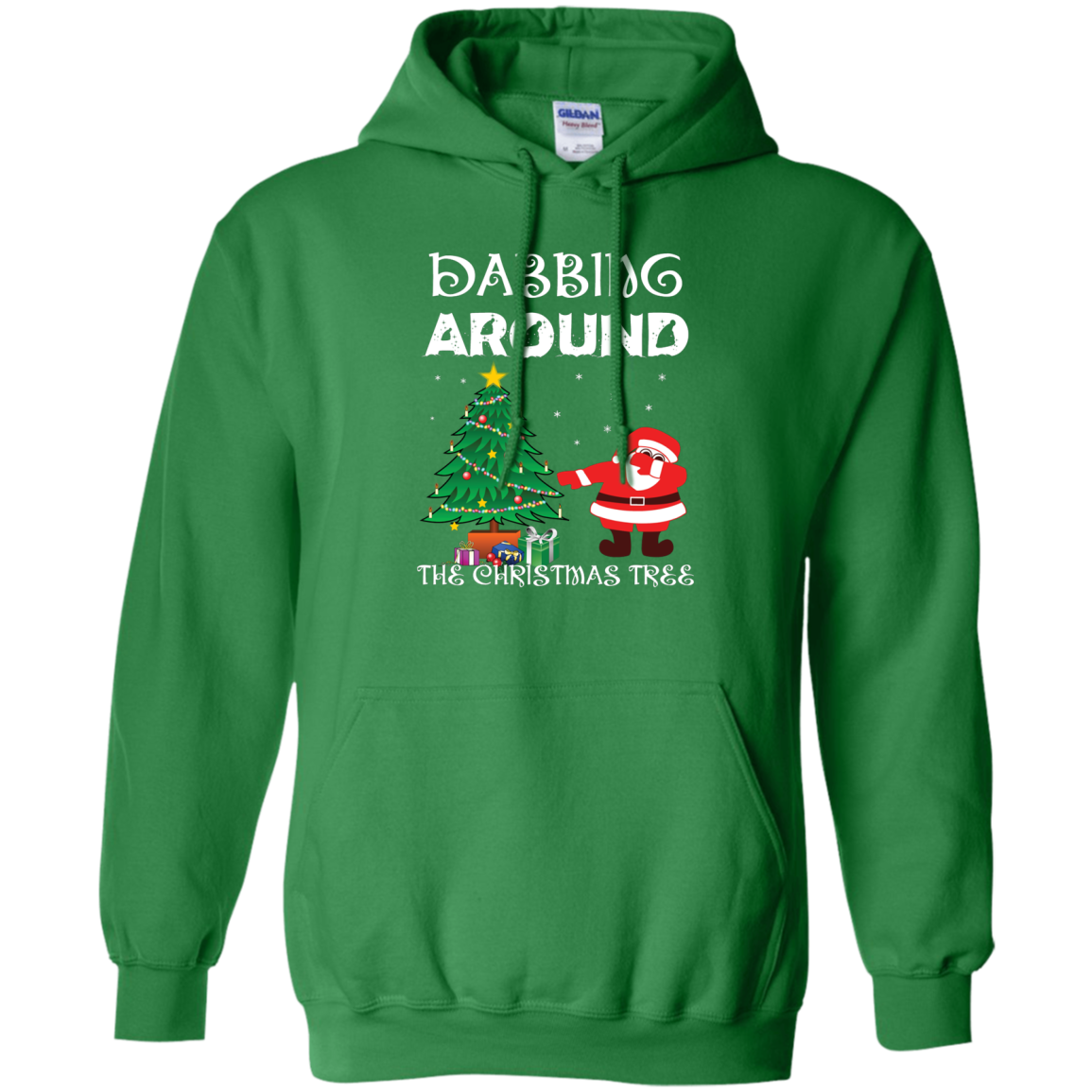 Christmas T-Shirt Dabbing Around The Christmas Tree Irish Green