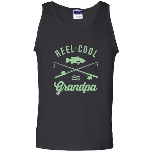 Fisherman T-shirt Retired Grandpa Reel Cool Black