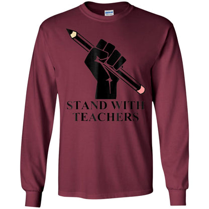 Colorado Teachers Stand With Teachers Educator Strike Shirt Maroon