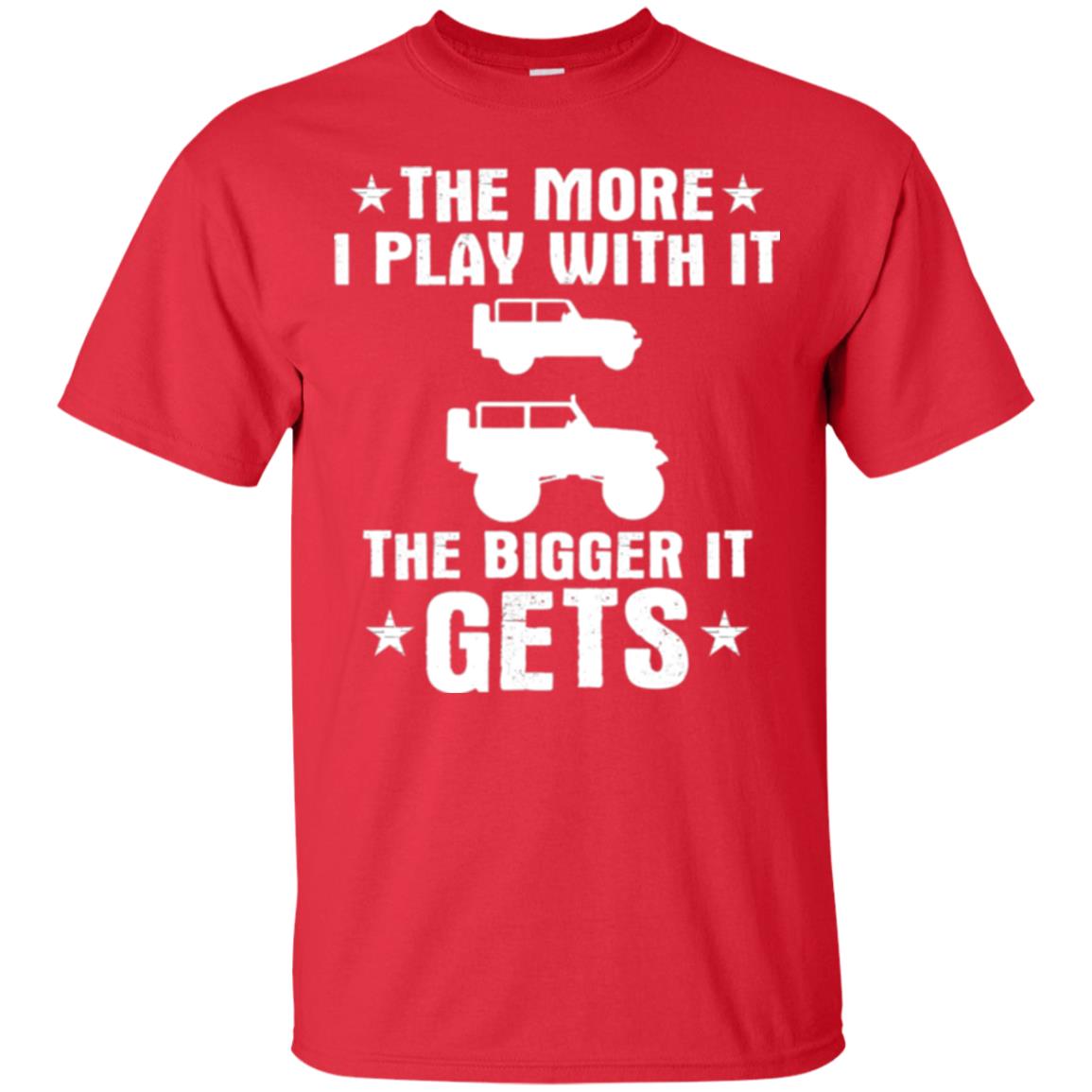 Jeep Lovers T-shirt The More I Play With It The Bigger It Get Red
